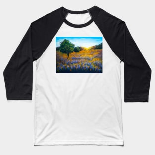 Wildflower meadow at sunset Baseball T-Shirt